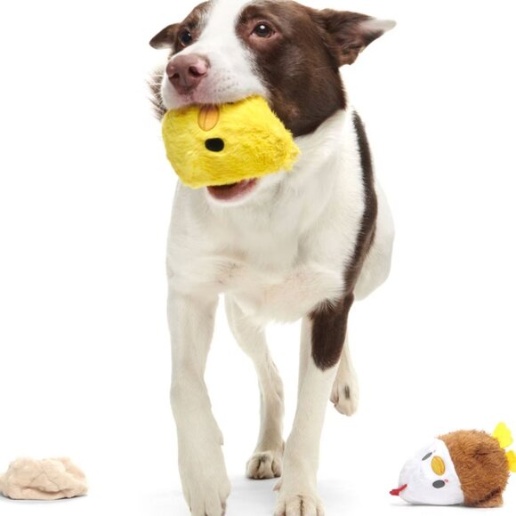 NWT, BARK Hatch Me If You Can Hard Core Tough Dog Chew Toy, Large, Tan and White - Picture 6 of 6